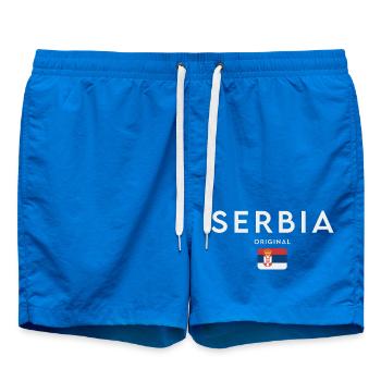 Drapeau de la Serbie, fierté serbe - Short de bain - cobalt blue - Devant