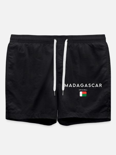 Madagascar flag, Malagasy pride - Swim Trunks - black