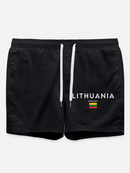 Lithuanian flag, Lithuanian pride - Swim Trunks - black
