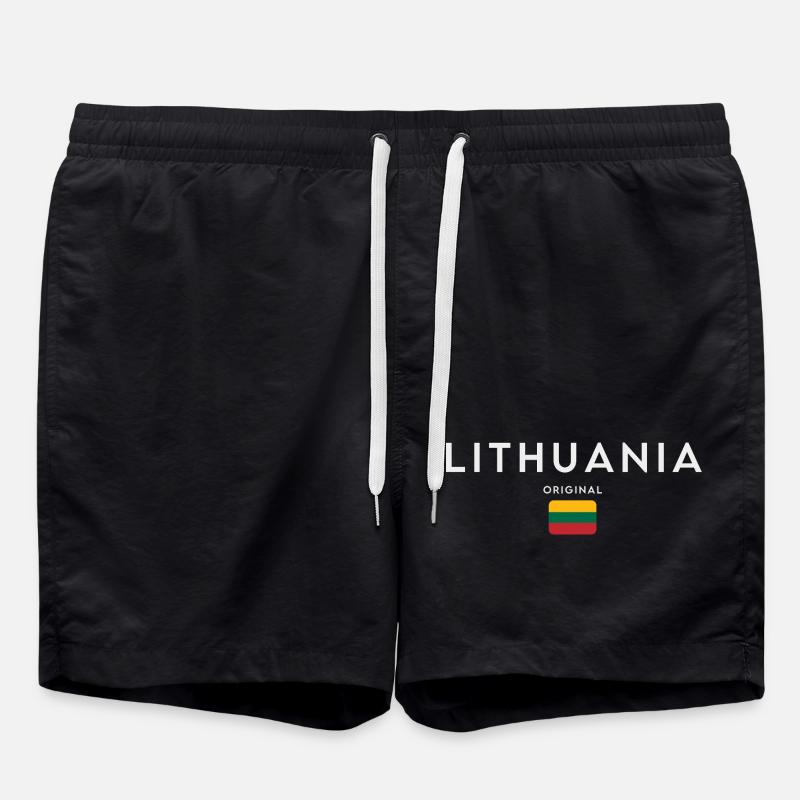 Drapeau lituanien, fierté lituanienne - Short de bain - noir