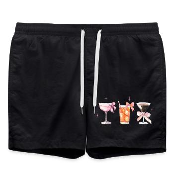 Cocktails coquettes élégants avec thé Bows - Short de bain - noir - Devant - AI Model Male 185 light (185cm)