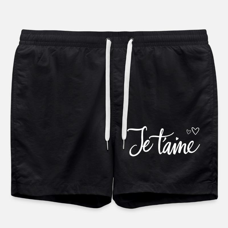 Ich liebe dich - Badeshorts - Schwarz
