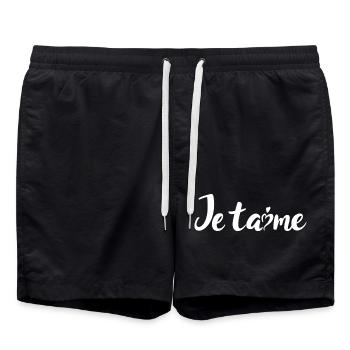 Je t'aime - Short de bain - noir - Devant - AI Model Male 185 light (185cm)