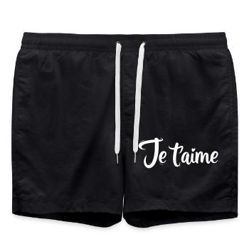Je t'aime - Short de bain - noir - Devant - AI Model Male 185 light (185cm)