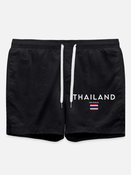 Flag of Thailand, Thai pride - Swim Trunks - black