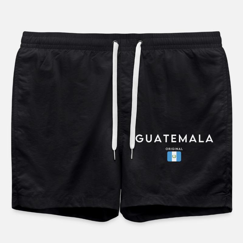 Guatemalan flag, Guatemalan pride - Swim Trunks - black