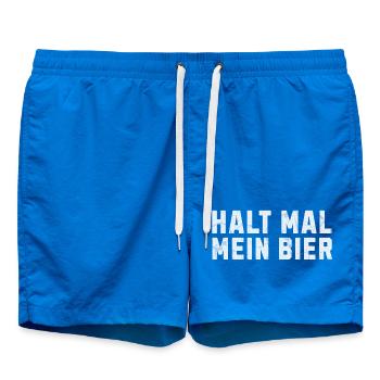 Halt mal mein Bier - Badeshorts - Cobalt blue - Vorne