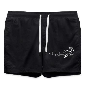 Flex Heartbeat Langhantel - Badeshorts - Schwarz - Vorne - AI Model Male 185 light (185cm)