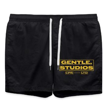 Gentle Studios – Image de marque minimaliste - Short de bain - noir - Devant - AI Model Male 185 light (185cm)