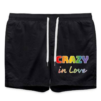 Chemise Crazy in Love Rainbow w - Short de bain - noir - Devant - AI Model Male 185 light (185cm)