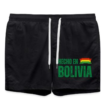 Made in Bolivia, Bolivian pride - Swim Trunks - black - Front - AI Model Male 185 light (185cm)