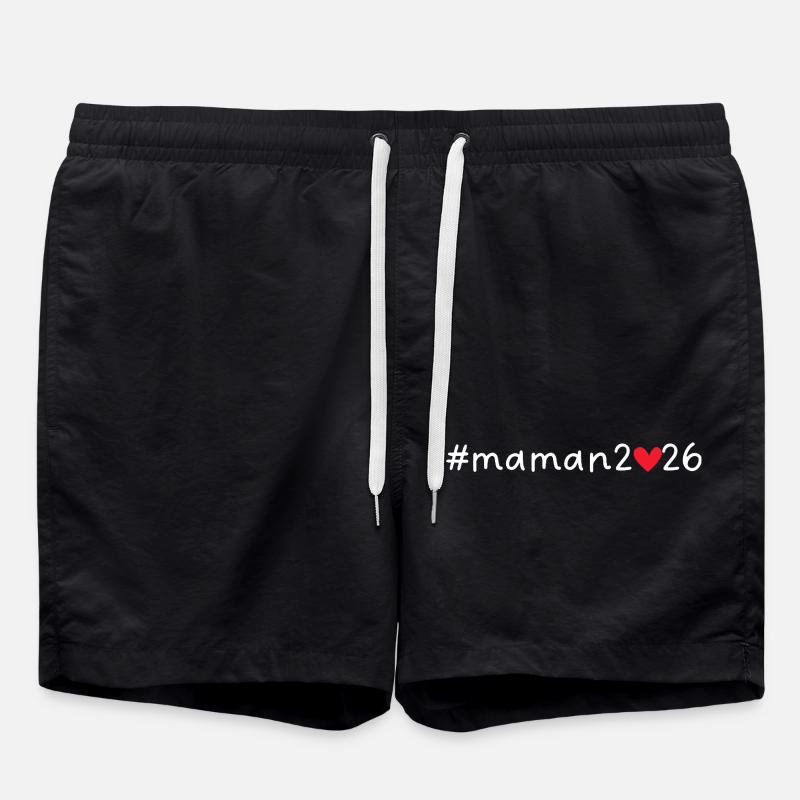 Maman 2026 - Short de bain - noir