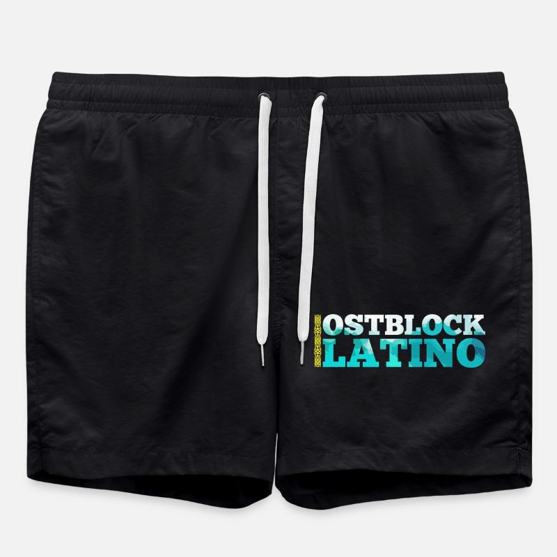 Ostblock Latino Kasache Kasachstan Geschenk - Badeshorts - Schwarz
