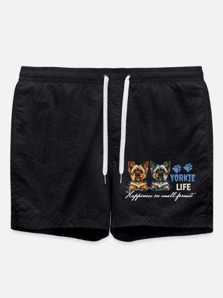Yorkie-Welpen - Badeshorts - Schwarz