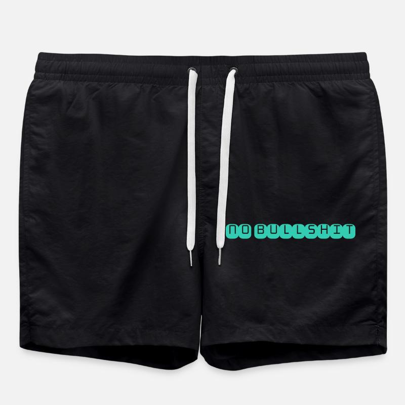 NO BULLSHIT - Swim Trunks - black