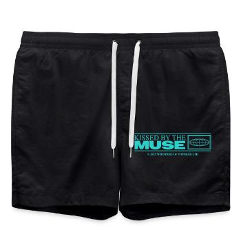 Inspired & Creative – Aesthetic Statement - Swim Trunks - black - Front - AI Model Male 185 light (185cm)
