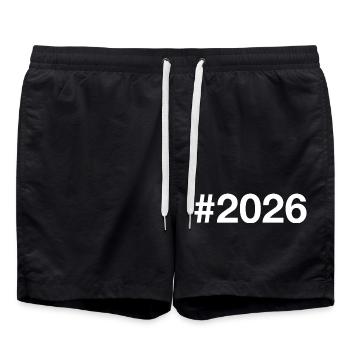 2026 Hashtag - Swim Trunks - black - Front - AI Model Male 185 light (185cm)