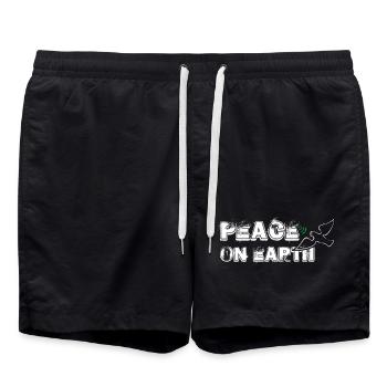 Paix sur Terre | avec Bird - Short de bain - noir - Devant - AI Model Male 185 light (185cm)