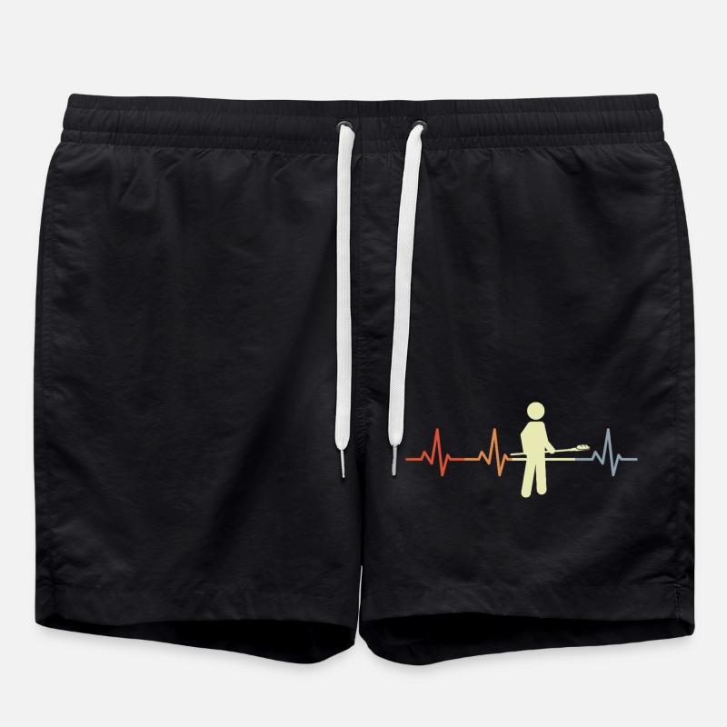 Baker stick figures heart palpitations - Swim Trunks - black