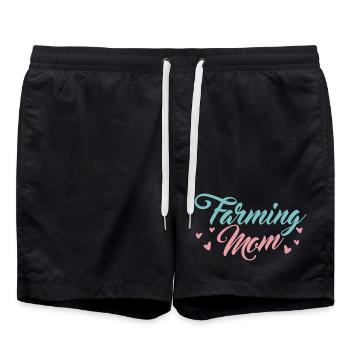 Bäuerin Mama - Badeshorts - Schwarz - Vorne - AI Model Male 185 light (185cm)