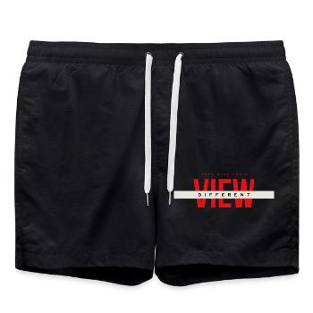 Andere Denkweise betrachten - Badeshorts - Schwarz - Vorne - AI Model Male 185 light (185cm)