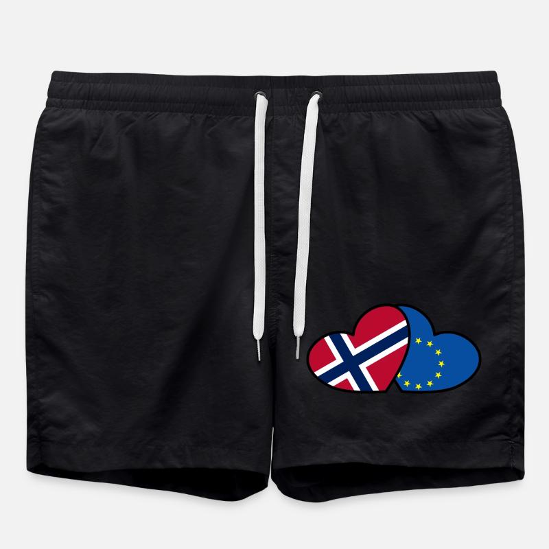 Norwegen <3 EU - Badeshorts - Schwarz