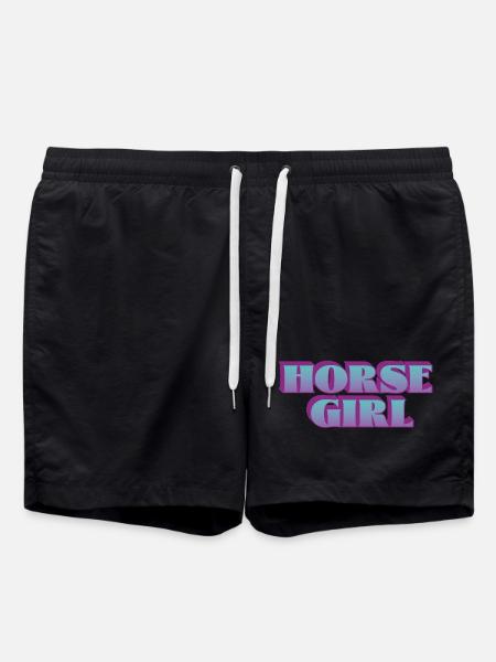 Bold Horse Girl Vibes - Badeshorts - Schwarz