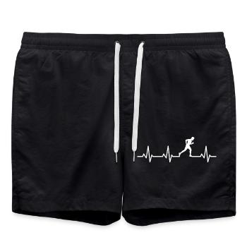 Jogger Heart Line - Swim Trunks - black - Front - AI Model Male 185 light (185cm)