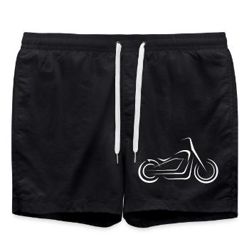 Motorcycle Lines Chopper - Illustration for Bikers - Swim Trunks - black - Front - AI Model Male 185 light (185cm)