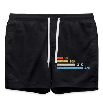 Distances de course II - 5 km 10 km 21 km 42 km marathonien - Short de bain - noir - Devant - AI Model Male 185 light (185cm)