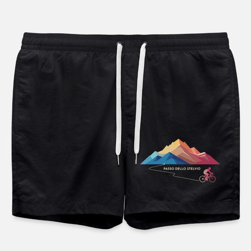Radtour zum Stilfserjoch - Badeshorts - Schwarz