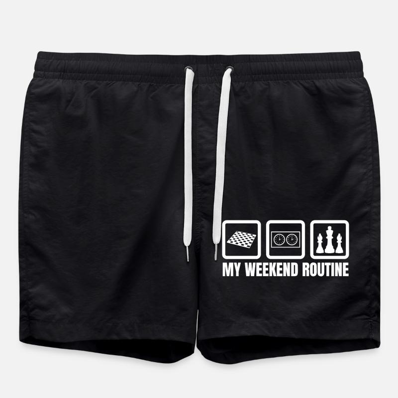 Chess Players Weekend - Swim Trunks - black