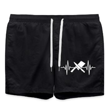 Cleaver pulse rate - Swim Trunks - black - Front - AI Model Male 185 light (185cm)