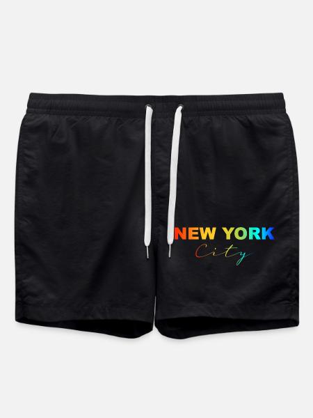 New York City Rainbow - Swim Trunks - black