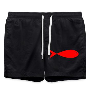 EASTER. FISH. APRIL FOOL. HOLIDAY. SUMMER - Swim Trunks - black - Front - AI Model Male 185 light (185cm)