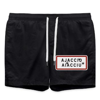Panneau Ajaccio - Short de bain - noir - Devant - AI Model Male 185 light (185cm)