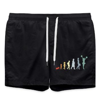 Vintage Cheerleader Evolution - Swim Trunks - black - Front - AI Model Male 185 light (185cm)