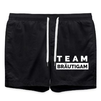 Team Groom - Enterrement de vie de garçon Hommes - Short de bain - noir - Devant - AI Model Male 185 light (185cm)