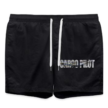 Pilote cargo An-225 - Short de bain - noir - Devant - AI Model Male 185 light (185cm)