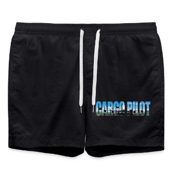 Cargo pilot - Swim Trunks - black - Front - AI Model Male 185 light (185cm)
