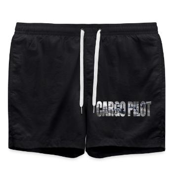 Pilote cargo C-130 - Short de bain - noir - Devant - AI Model Male 185 light (185cm)