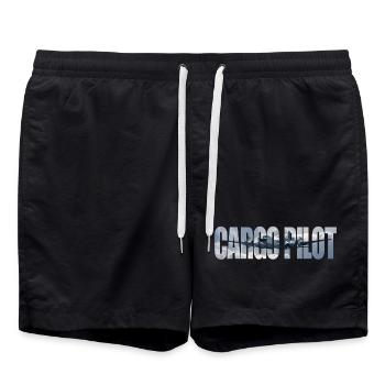 Pilote cargo DC-4 - Short de bain - noir - Devant - AI Model Male 185 light (185cm)