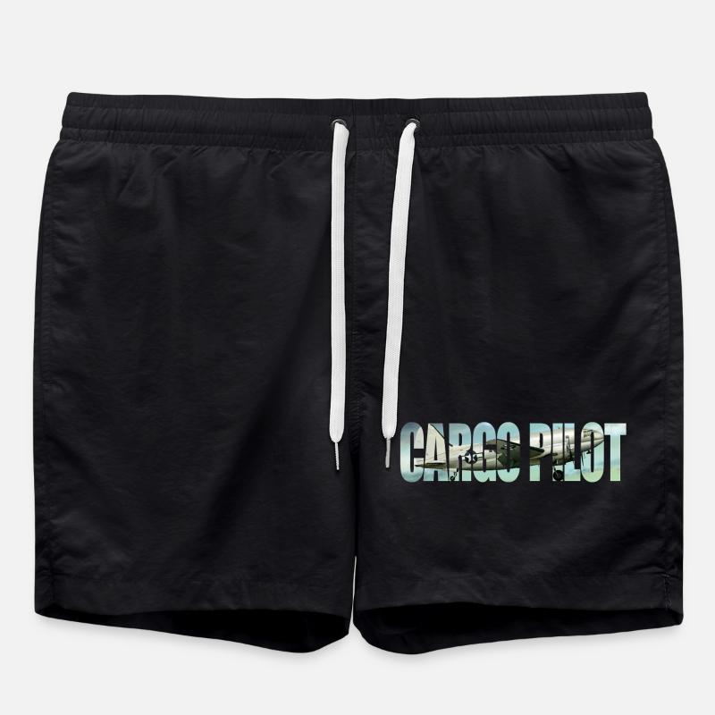 Pilote cargo C-46 - Short de bain - noir