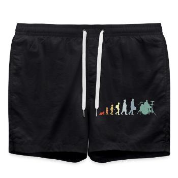 Drummer Evolution - Swim Trunks - black - Front - AI Model Male 185 light (185cm)