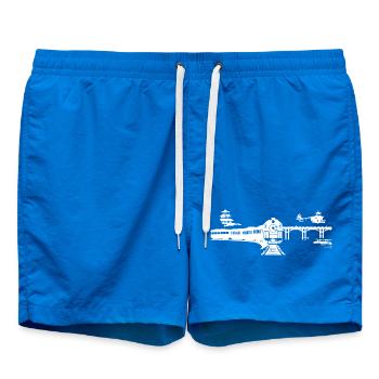 Railway Sketch - Swim Trunks - cobalt blue - Front