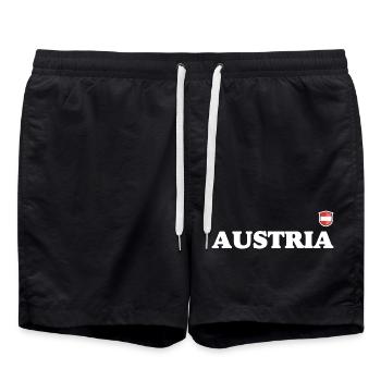 Austria - Swim Trunks - black - Front - AI Model Male 185 light (185cm)