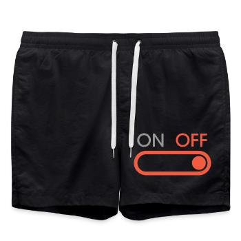 bouton d’arrêt - Jeux et streaming - Short de bain - noir - Devant - AI Model Male 185 light (185cm)