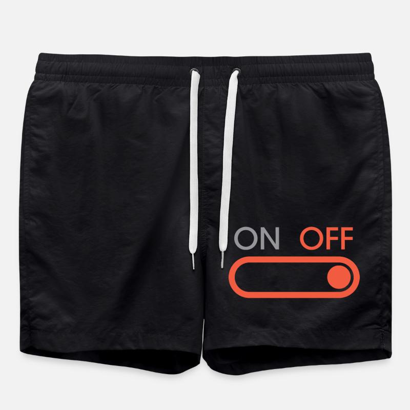 off button - Gaming and Streaming - Swim Trunks - black