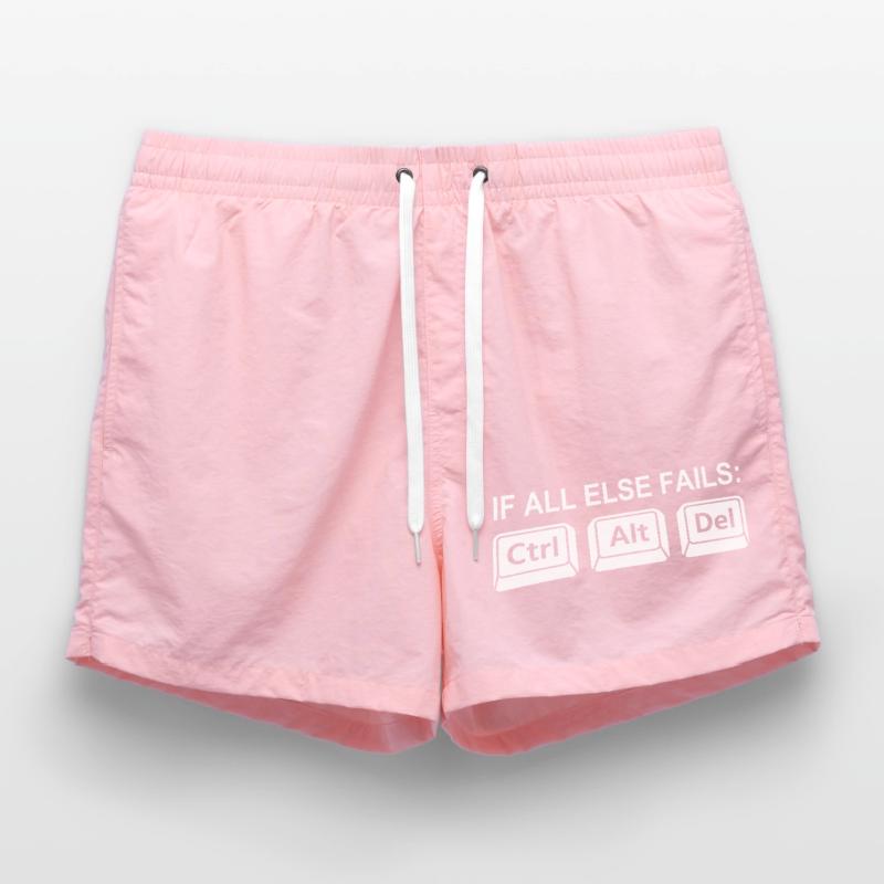 Programmer Shortcut Geek IT Support Computer Swim Trunks