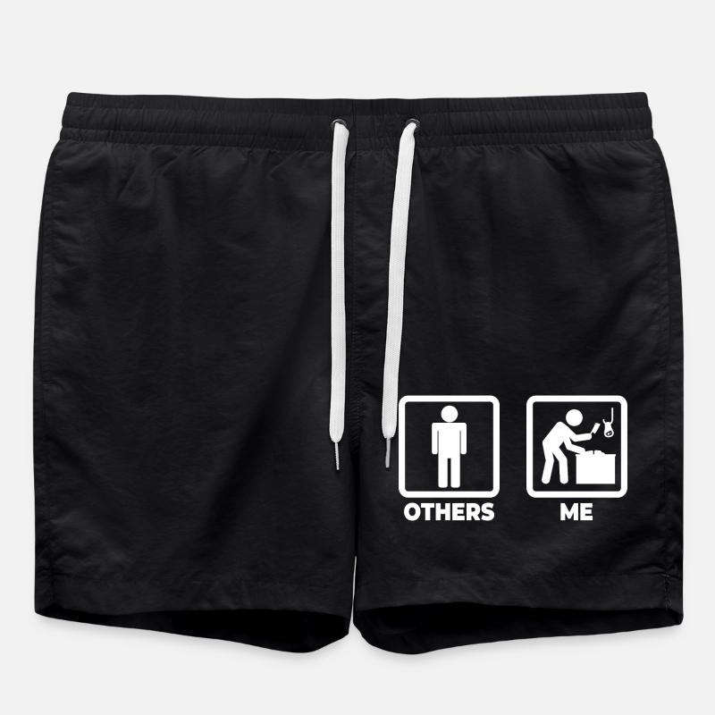 Ich als Metzger - Badeshorts - Schwarz